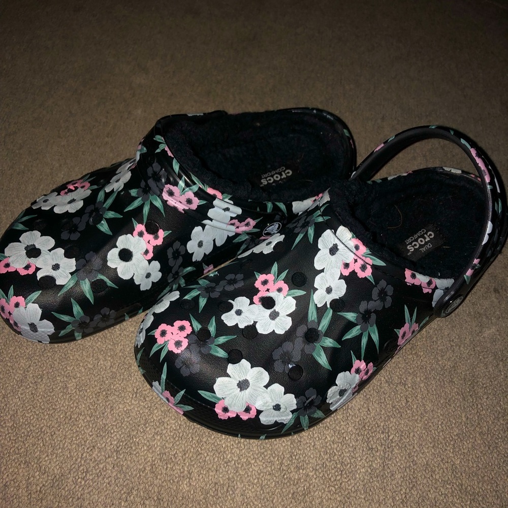 Crocs with fur